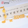 Hand Bracelet Bangle gold Chain Link Finger Ring Bracelet gold plated hand bracelet with ring